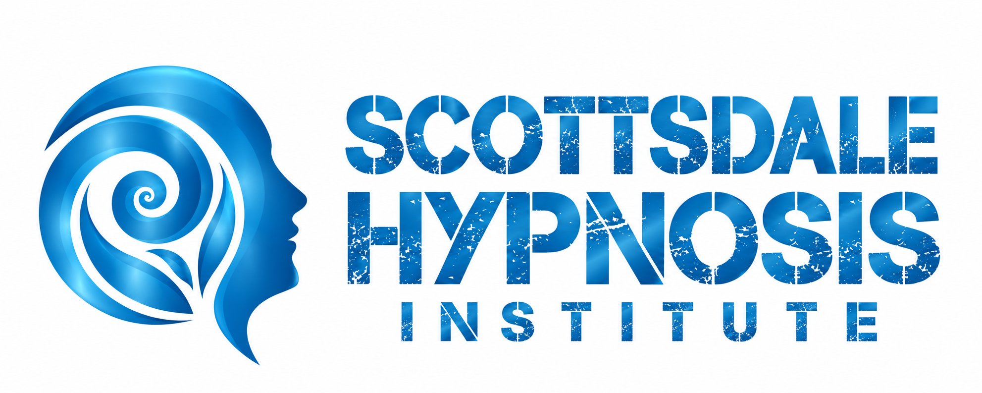 Scottsdale Hypnosis Institute stacked blue head logo